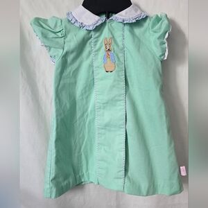 Posh Pickle Heirloom Classic Easter Peter Rabbit Dress Peter Pan Collar 3T